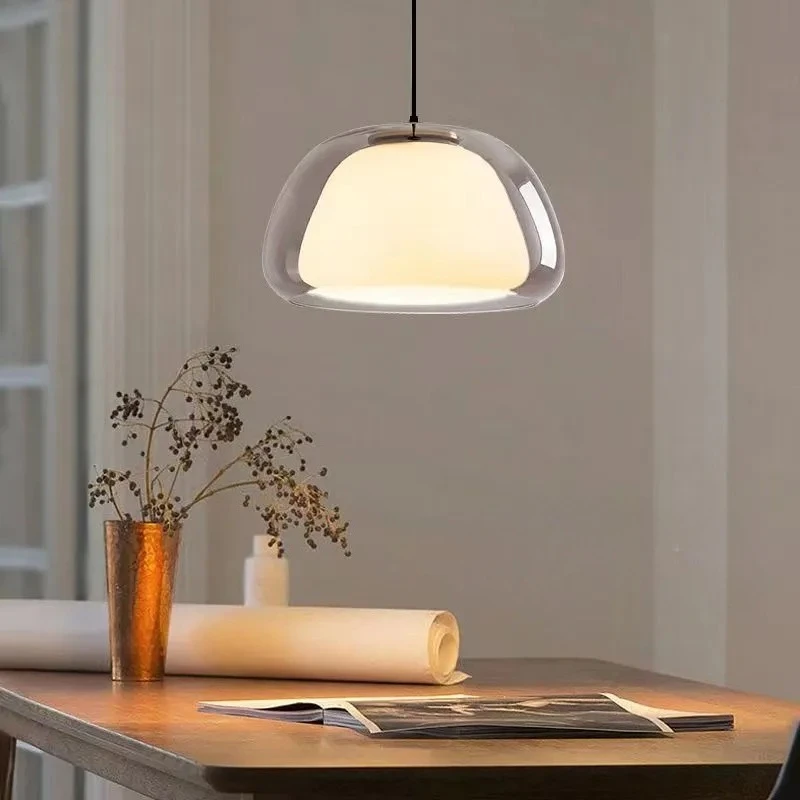 

Nordic Jelly Cream Wind Chandelier Lamp for Zhongshan Ancient Town Bedside Living Room Bedroom Glass Lamp for Bar Dining Room