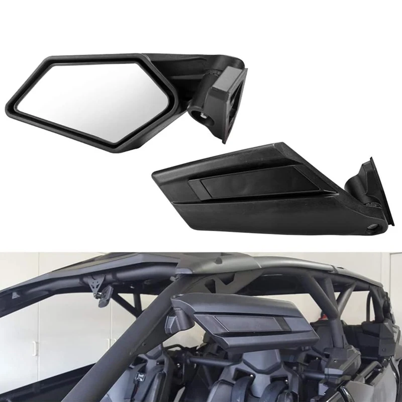 

1 Pair Mirror for Maverick X3 Side Mirror Rear View Racing Style for Can Am for Maverick X3 XRS XDS MAX Off-road 2017 2018 -2023