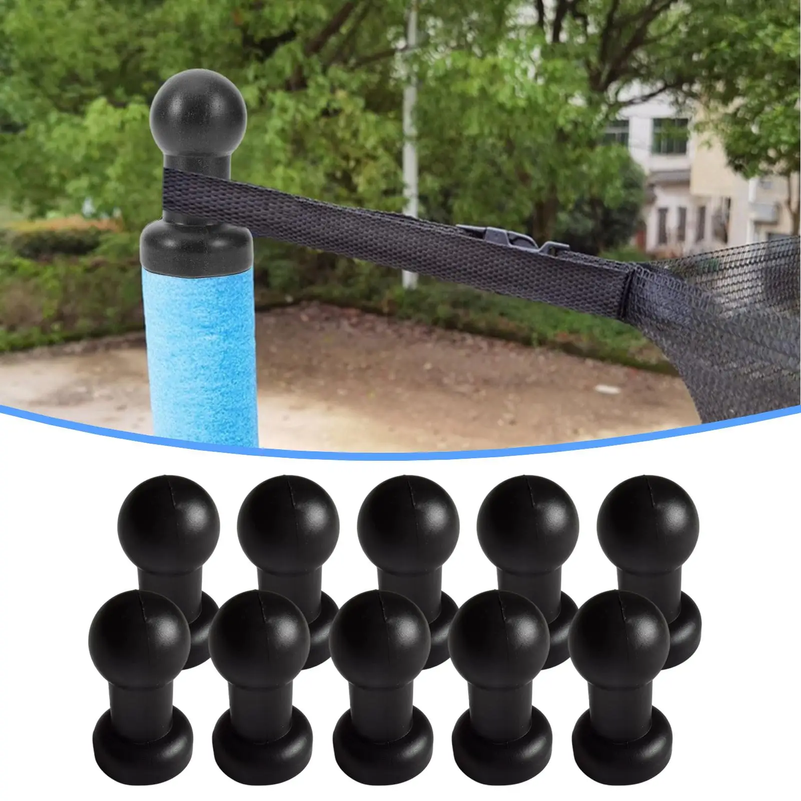 10PCS 2.5cm Trampoline Pole Hats Replacement Net Post Toppers Protective Caps For Safety Maintenance, Backyard Garden Park
