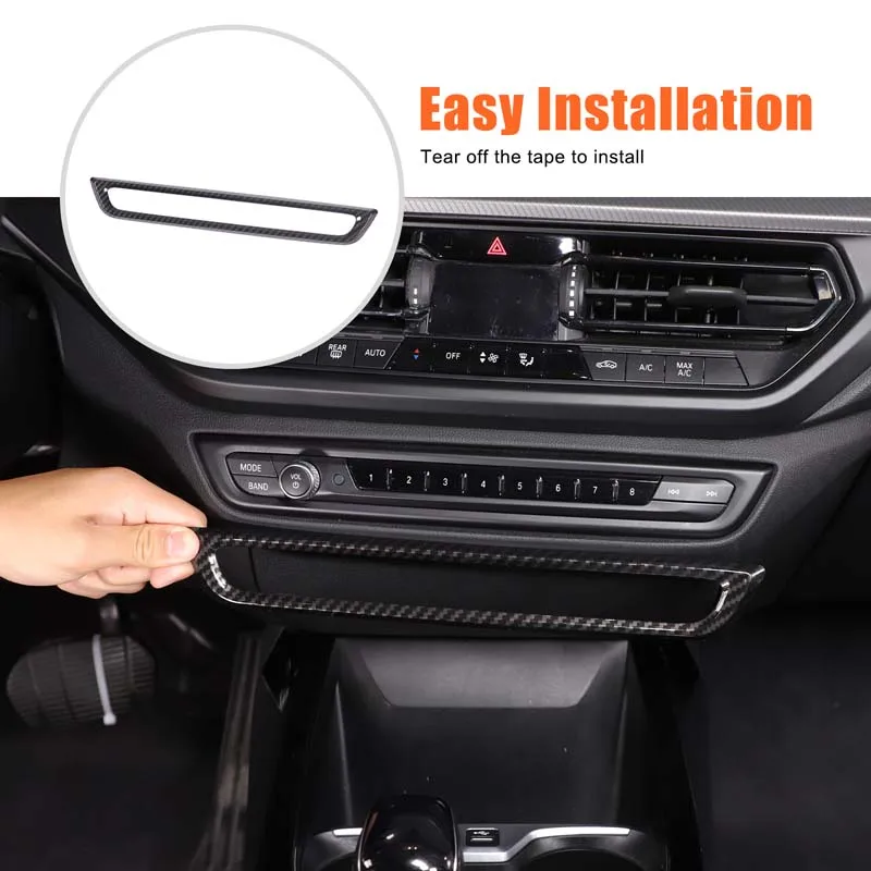 

For BMW 1 2 Series F40 F44 20-24 ABS Carbon Fiber Car Center Control Panel Volume Knob Frame Cover Trim Interior Car Accessories