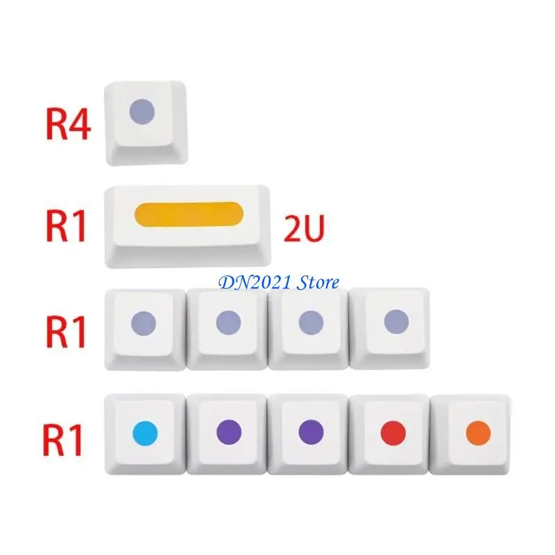 

F3KE 71Keys OEM Profile Dots Keycaps PBT Dye Sublimation Set for Mechanical Keyboard
