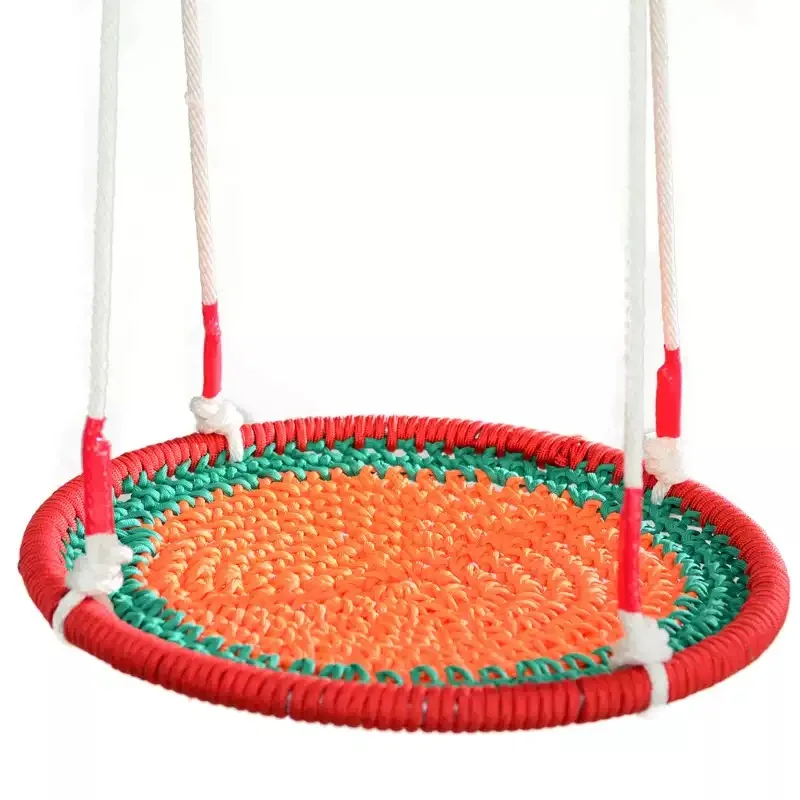 Kids Large Bird‑Nest Disc Swing, Outdoor Courtyard Playground Round Hanging Swing