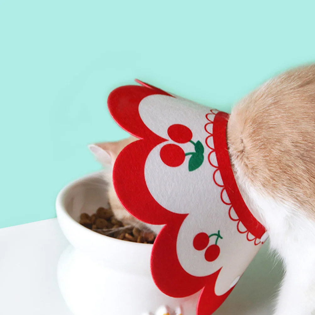 

Felt Pet Recovery Collar for Cats Dogs Rabbits Anti-Licking Bite Scratch Protection Post-Surgery Comfortable Adjustable Soft