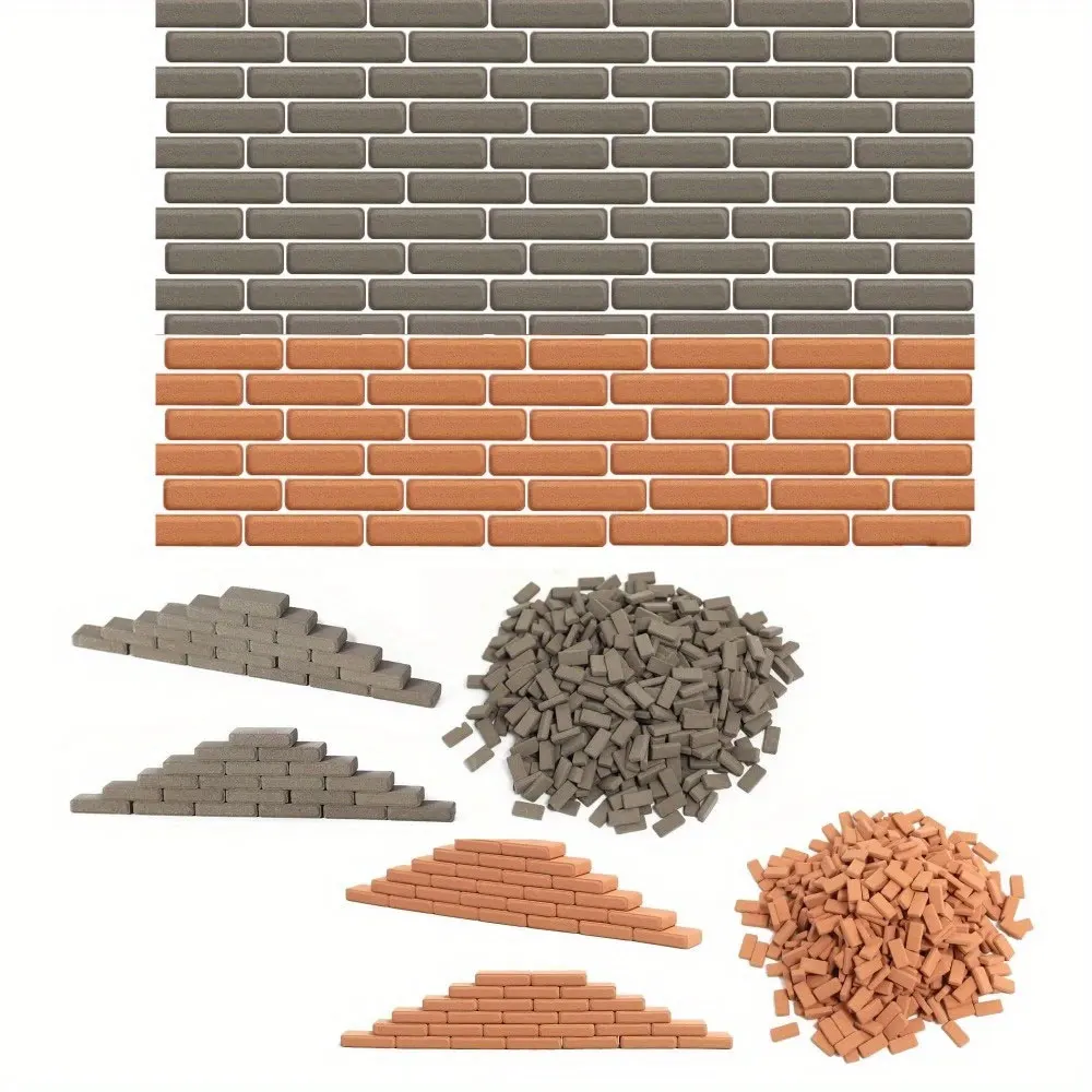 Mini Grey Brick Landscape Craft Toy House Realistic Miniature Blocks DIY Micro Model Aquarium Garden Accessories Birthday Christ