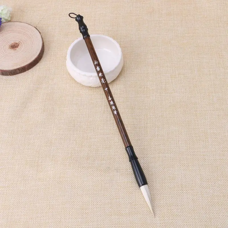 W89c 1pc Chinesische Kalligraphie Pinsel Pen Wolf Schaf Haar Schreiben Brush -Holzgriff
