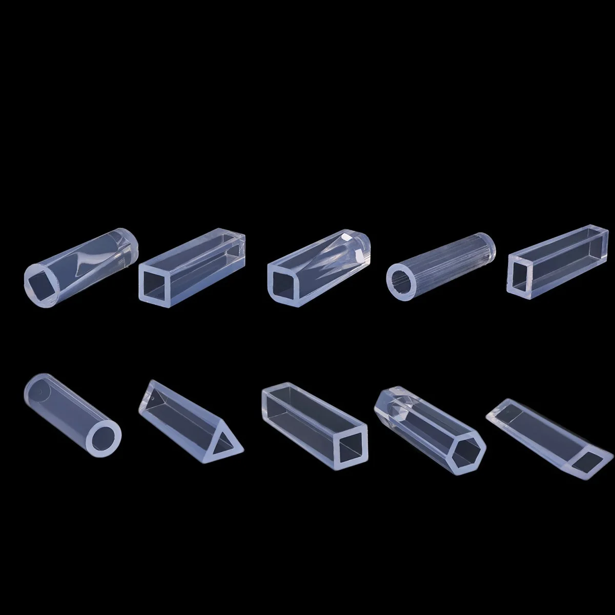 

10 pcs Pendant Molds Silicone Resin Casting Craft Tool For Jewelry Making Diy Projects Mould Set Shapes Square Triangle Round