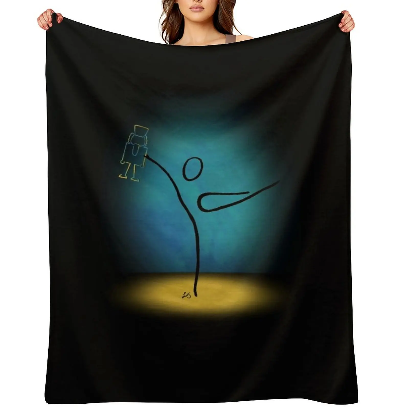 

Clara (Marie) and her Nutcracker On Stage Throw Blanket valentine gift ideas Winter beds bed plaid Decoratives Blankets