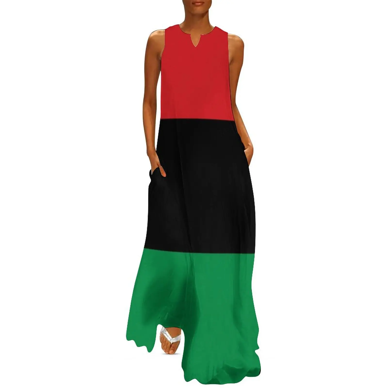 Pan African Flag T-Shirt - UNIA Flag Sticker - Afro American Flag Long Dress Bride dresses evening dress ladies