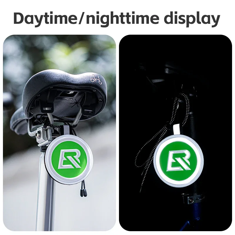 ROCKBROS-pegatina reflectante de EVA para ciclismo, marcadores reflectantes de superficie texturizada con logotipo de seguridad nocturna, accesorios para bicicleta