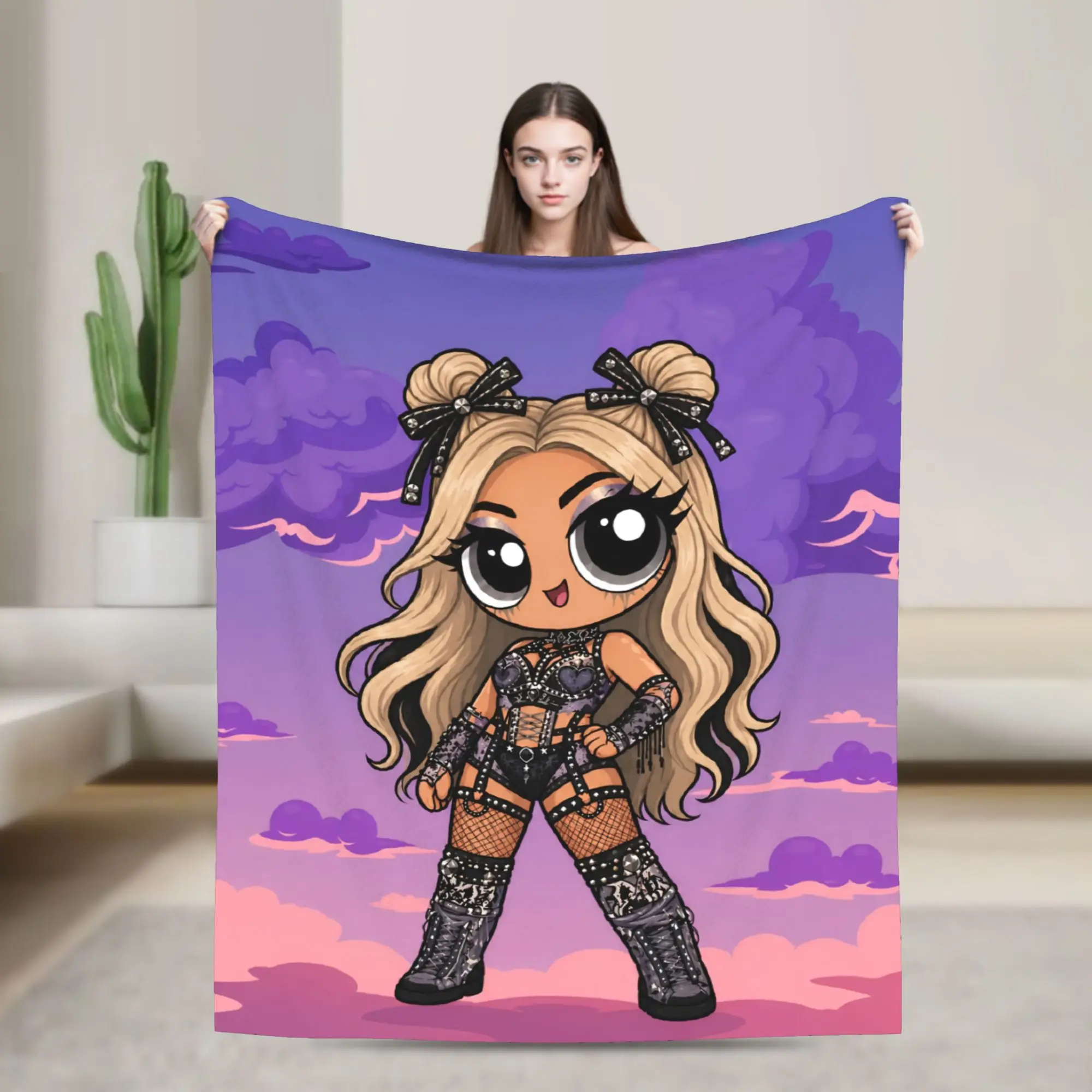 A-Alexa Bliss Blanket Multiple Sizes Cozy and Lightweight Wrestler  Throw Blankets for Sofa Couch and Bed