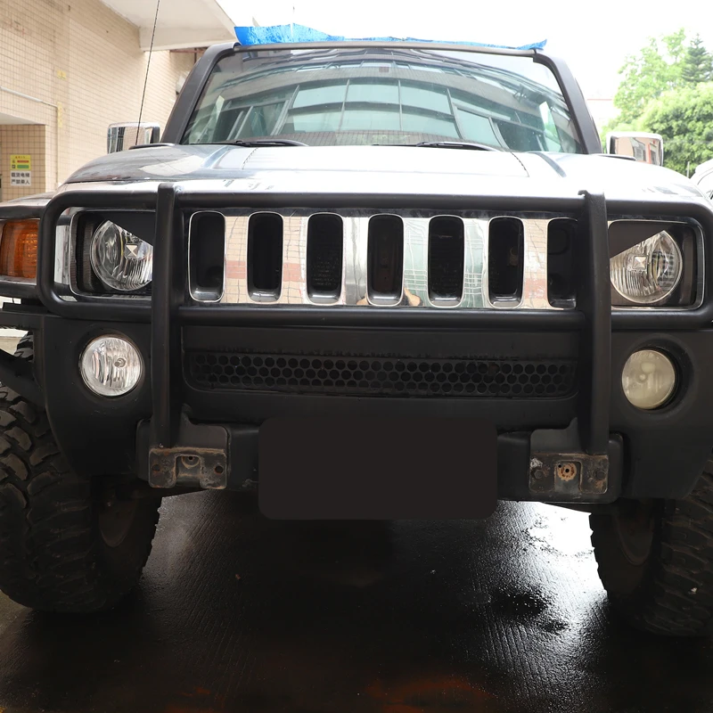 

Для Hummer H3 2005 2006 2007 2008 2009, черная автомобильная фара из углеродистой стали Angry Eyes, крышка фар, автомобильные аксессуары