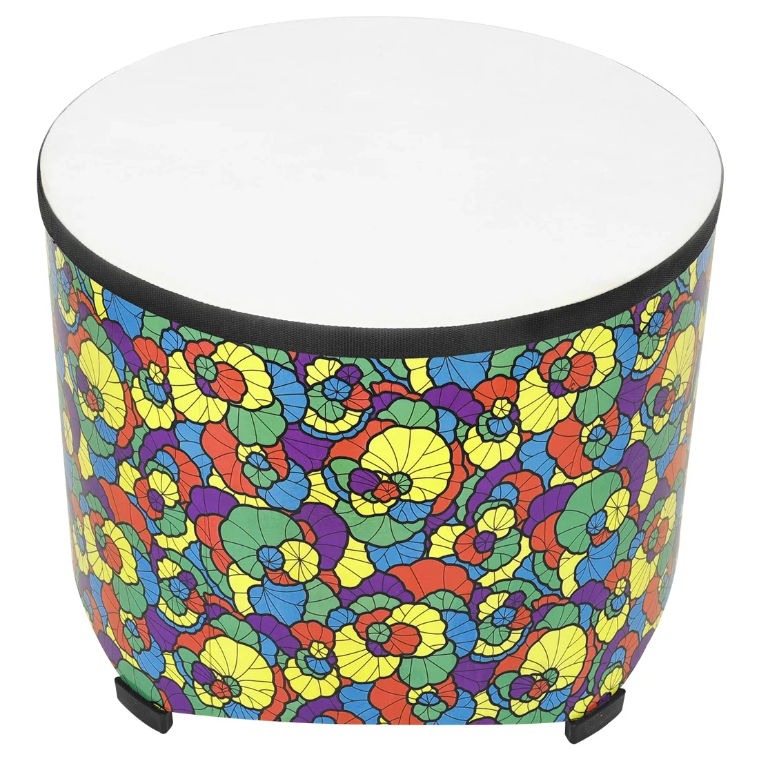 17 Inch Ground Drum Colorful Sheepskin Drum Face Bamboo Drum Orff Enlightenment Kids Gift Percussion Instrument With Drum Stick