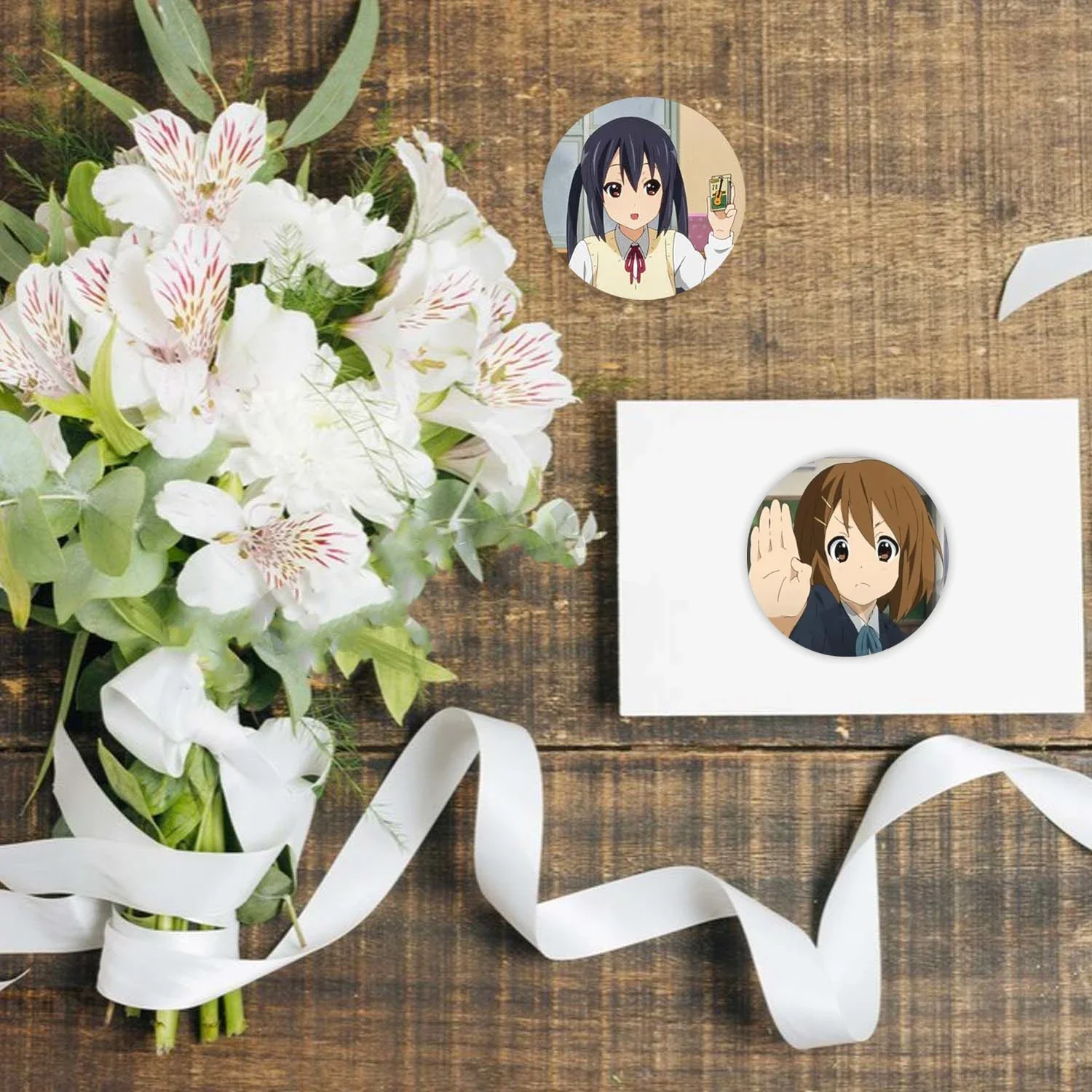 500PCS/Roll Hirasawa Yui Akiyama Mio Tainaka Ritsu Popular 2D Anime Peripheral Roll Stickers Cute Decorative Sealing Stickers