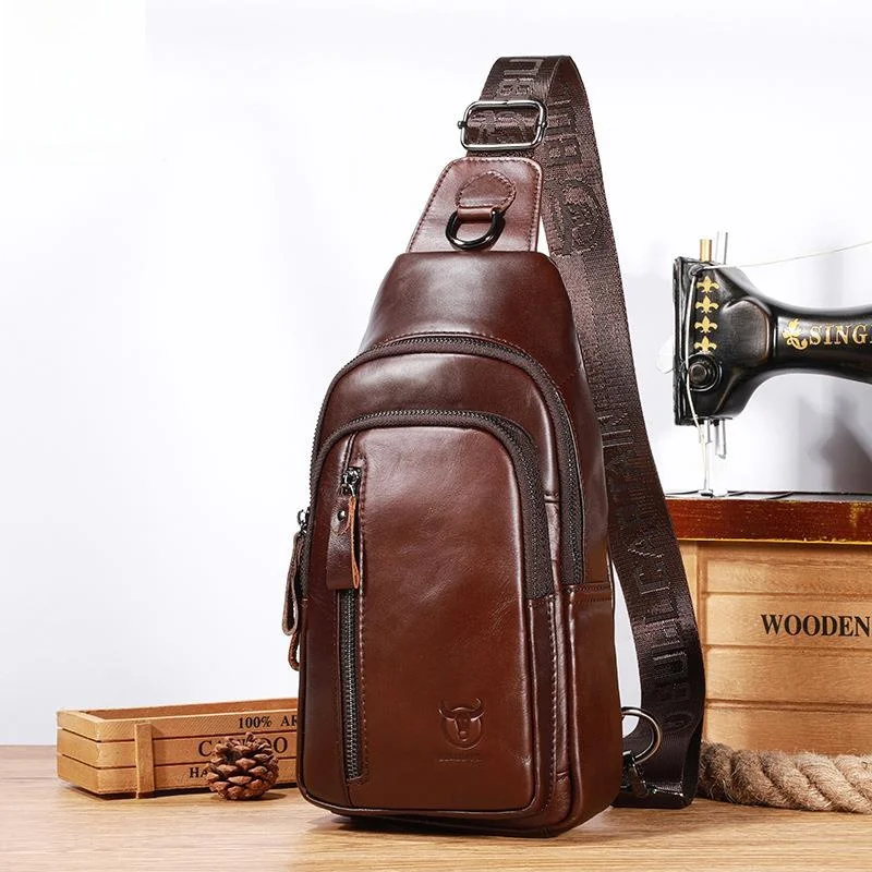 fashionable-men's-leather-crossbody-chest-bag-top-layer-cowhide-casual-front-sports-bag-stylish-holm-shield-men's-bag