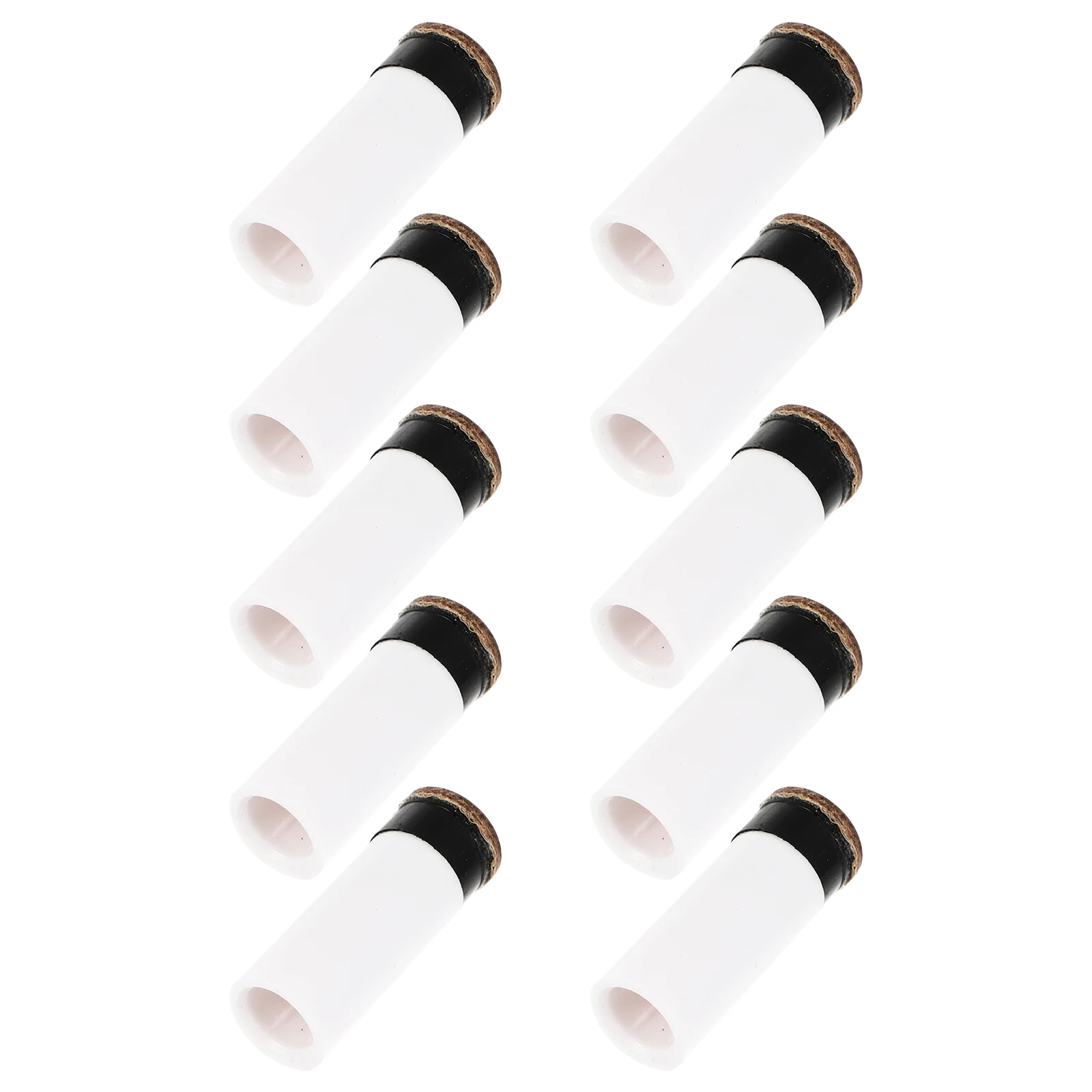 

10 Pcs Pool Cue Nine Club Angle Snooker Accessories Stick Tips Screw-in White Plastic