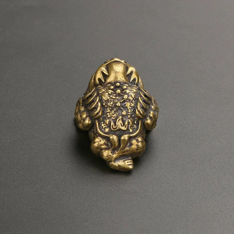 Copper Golden Toad Ornaments Money Ststatue Toad Antique Tea Pet Incense Stick