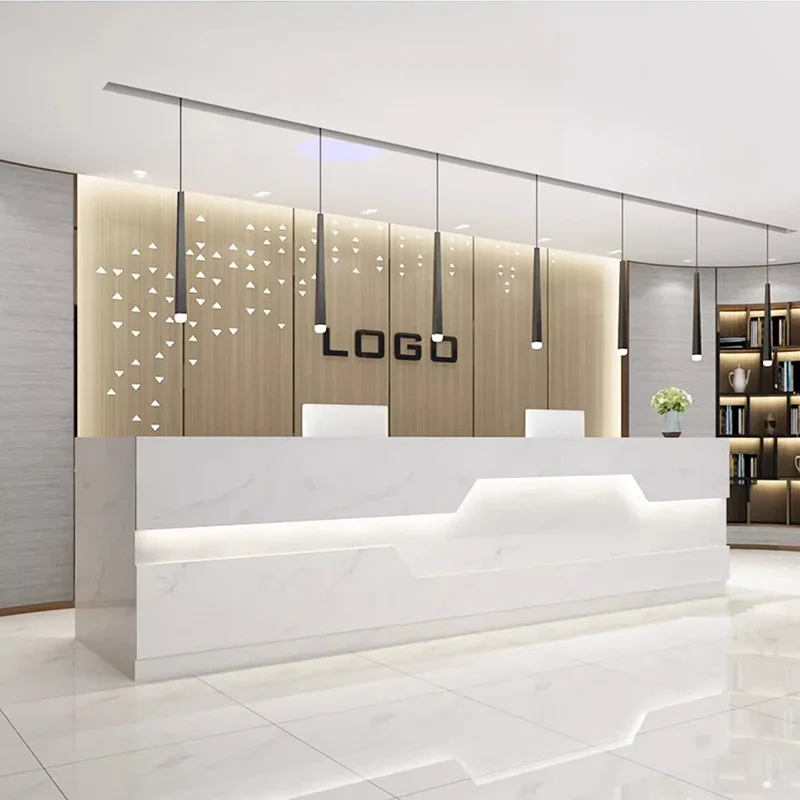 

Design Simple Reception Desks Display Modern Beauty Luxury Reception Desks Elegant Trendy Mostrador Commercial Furniture