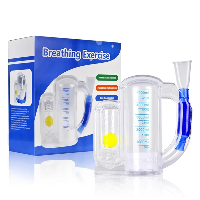 5000 мл ПВХ тренажер для объемного дыхания легких