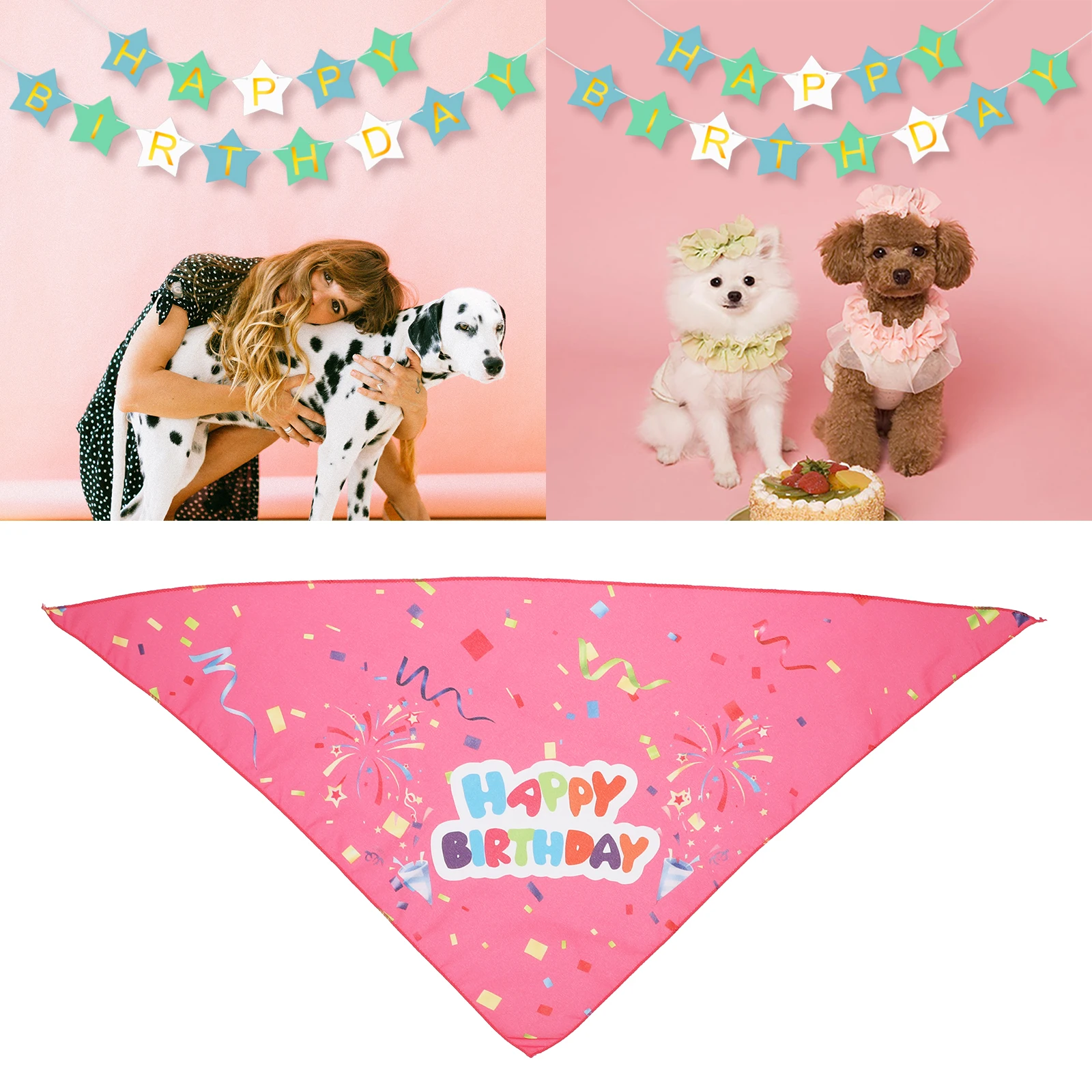 

2pcs Pet Triangle Scarf Dog Bandana Bib Small Plaything Puppy Cloth Neck Decor Saliva Towel Great Affordable Gift