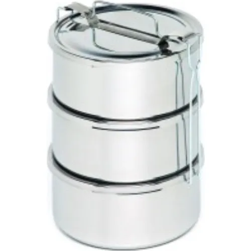 Steel Lunch box Stainless 14x7 cm 3'lü