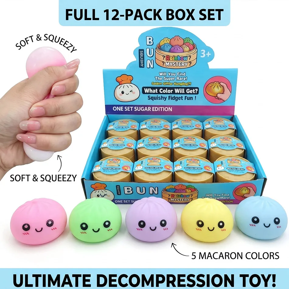 2026 Baozi Mysteries Dumplings Stress Relief Fidget Toys Home Office Desk Accessories Party Gift Mystery Dumpling Squishy