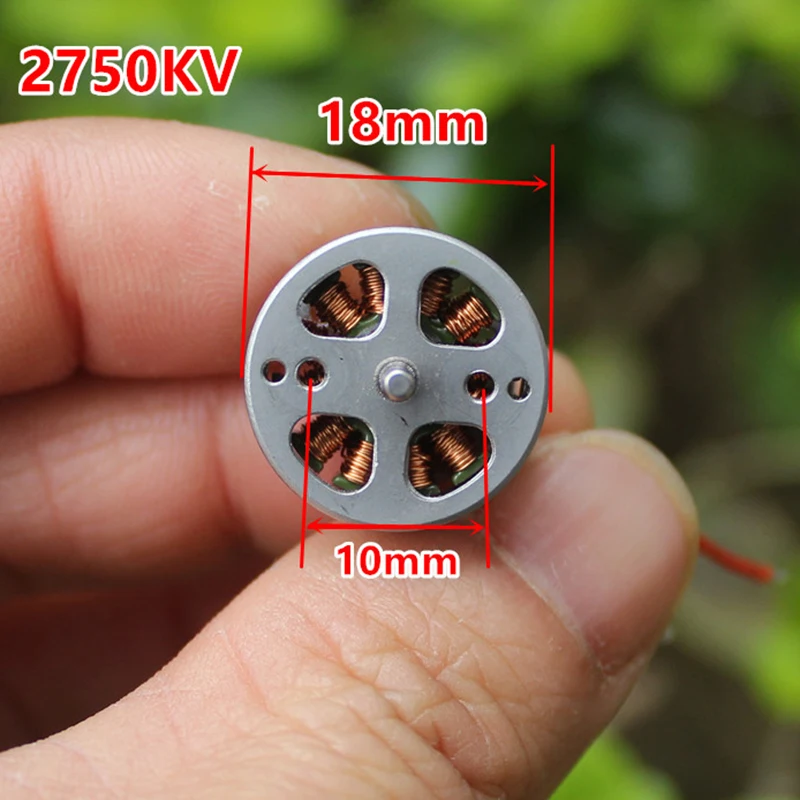 Piccolo motore Brushless trifase 2S da 18mm 2750KV ad alta velocità per elicottero aereo Quadcopter RC Drone FPV