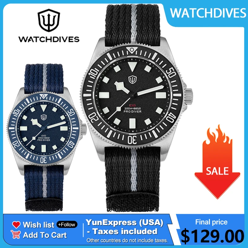 Watchdives EXD V2 40 mm Titan-Uhr, austauschbar, X-Design, VH31, Sweep, zweites Uhrwerk, Quarzuhren, leuchtend, wasserdicht, 200 m