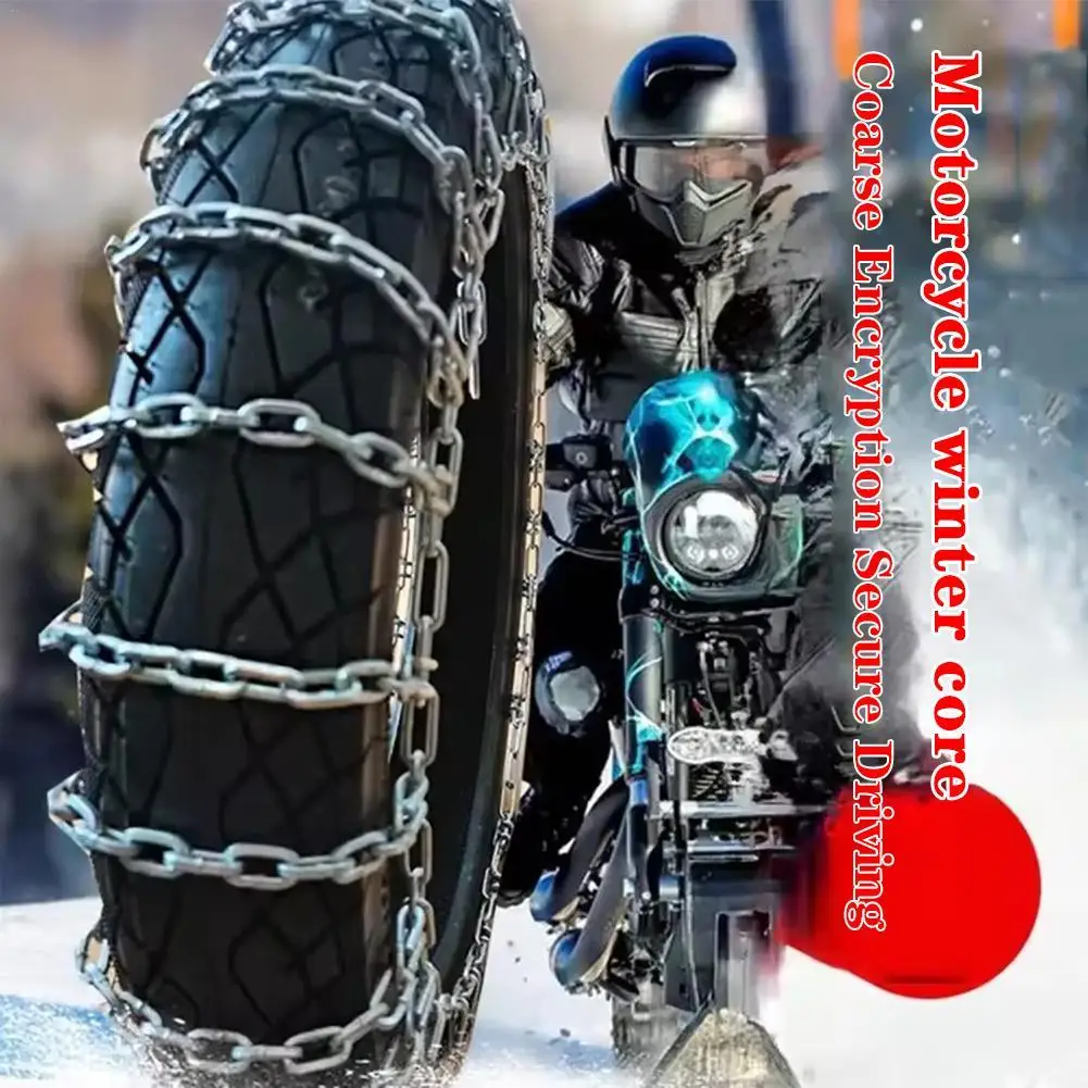 Motorcycle Snow Chains Wear-resistant Anti-skid Automatic Fixing Mud Snow Road Tire Chain Motorcycle Accessories