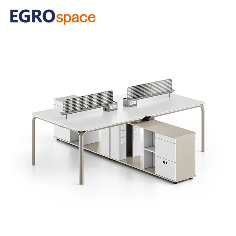 

Project Cases Modern 4 Desk Person Office Furniture Coworking Workstation