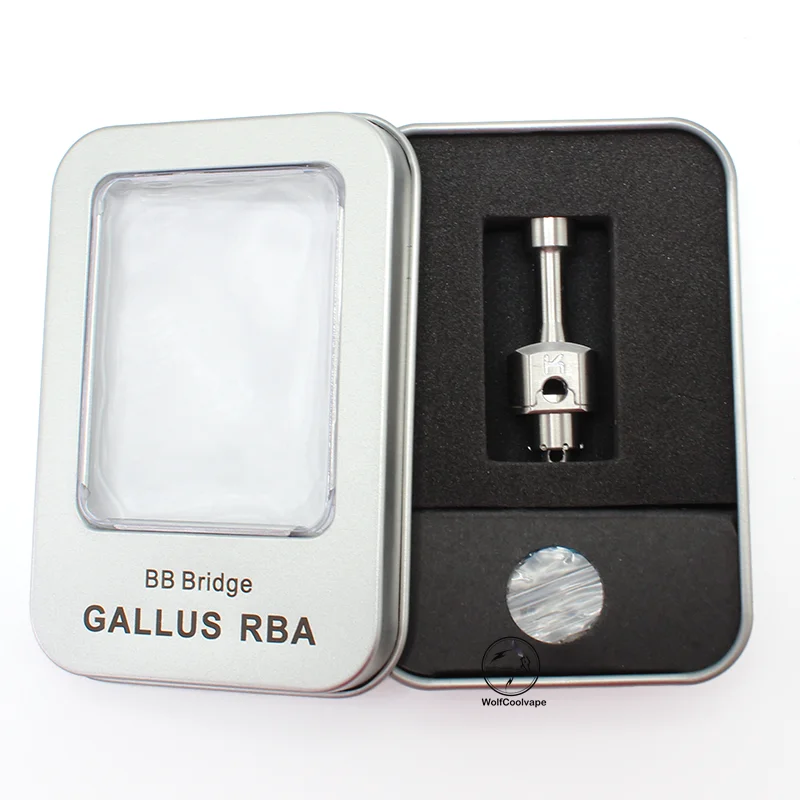جسر Wolfcoolvape Gallus RBA لخزان rba لـ BB / Billet / Boro Mod 316SS، دبوس هوائي 1.2 / 1.6 / 1.8 / 2.0 / 2.5 / 3.0 / 3.5 مم #5