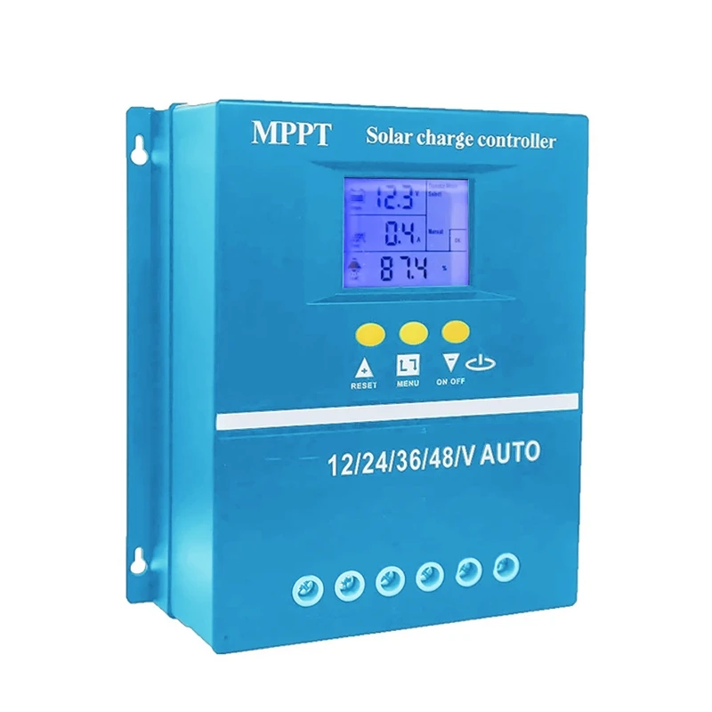 MPPT ソーラー充電コントローラ 60A 80A 100A 自動 12V 24V 36V 48V 鉛酸リチウム電池用ソーラー PV レギュレータ LCD ディスプレイ