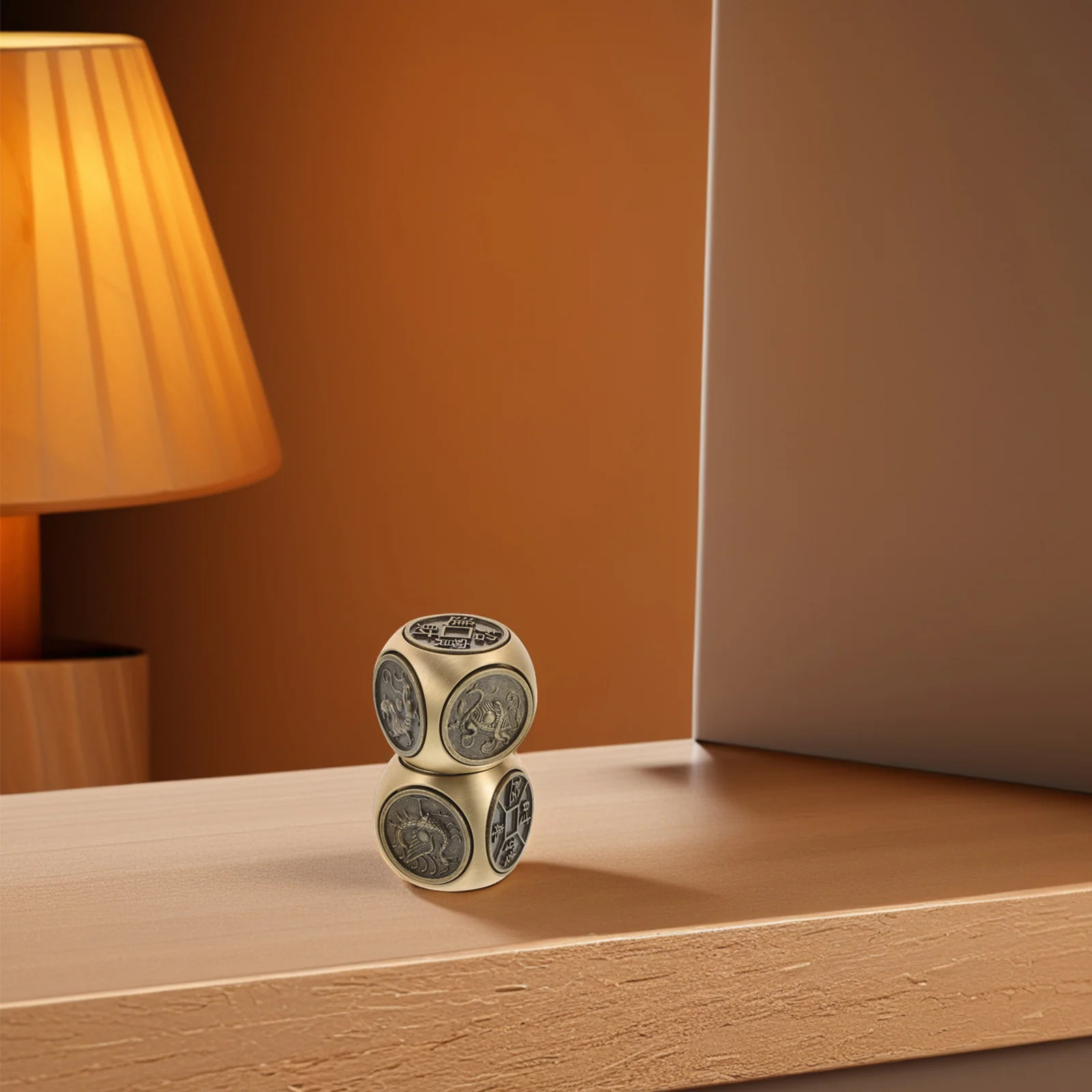 2 قطعة النحاس ستة الوجهين المعادن كرة اليد الدورية خمر الاسترخاء تدليك مكتب أداة دور اللعب أداة مكتب باردة للمكتب