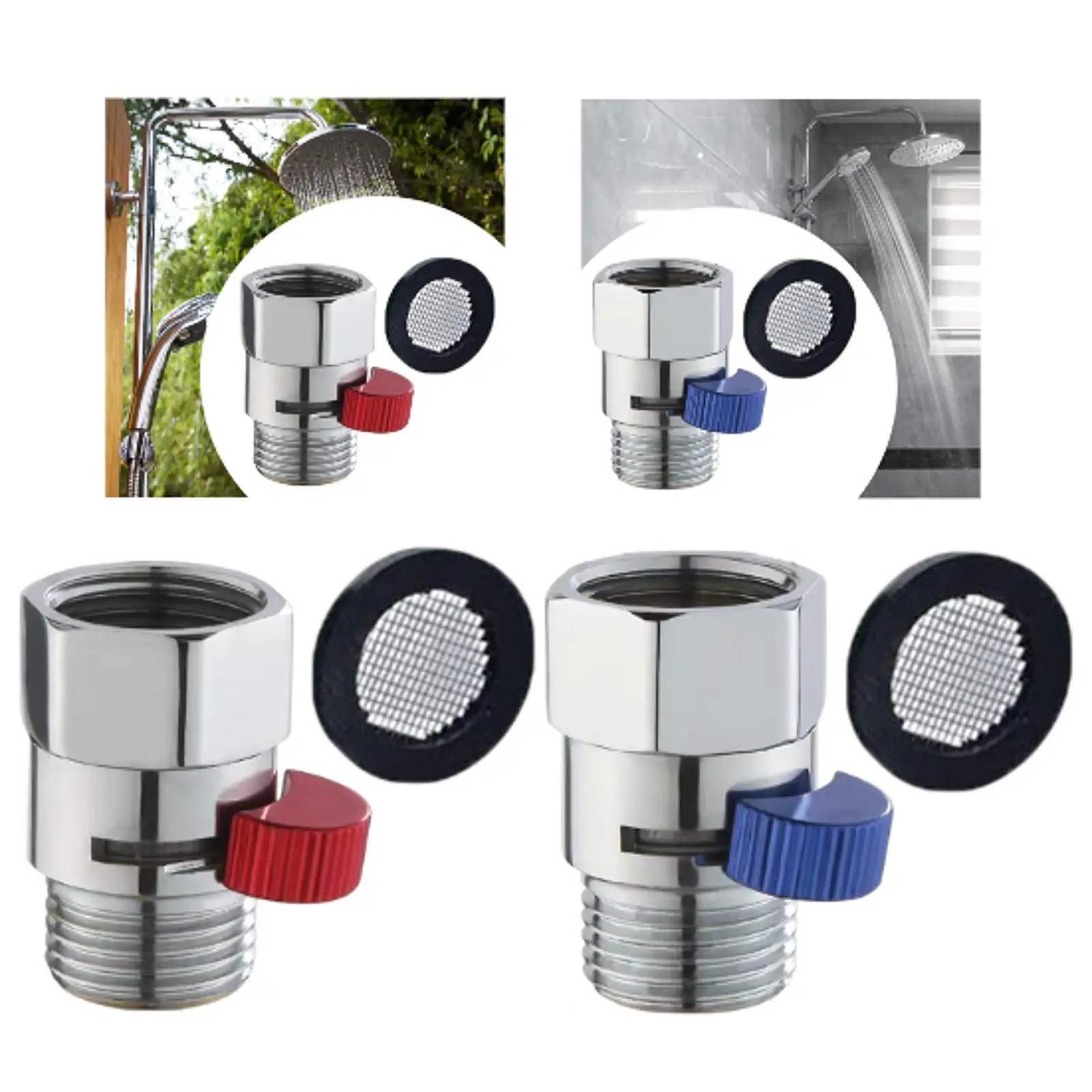 

Shower Head Shutoff Valve 1/2" Bathroom Fixtures,Regulator for Handheld Shower