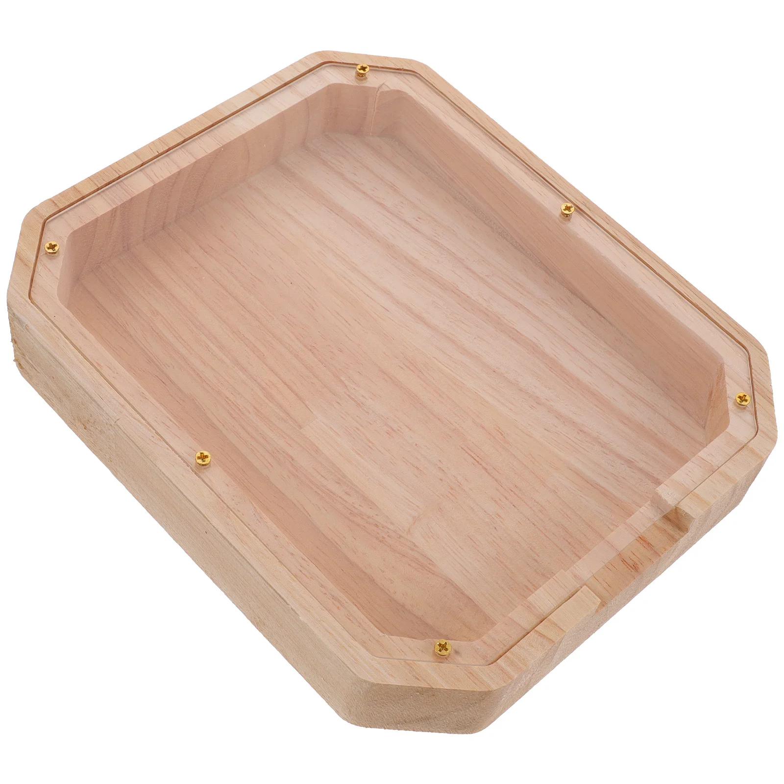 1pc Wooden Piggy Bank Transparent Digital Design Kids Coin Bank For Boys Girls Desktop Saving Box Unbreakable Wood Money Jar