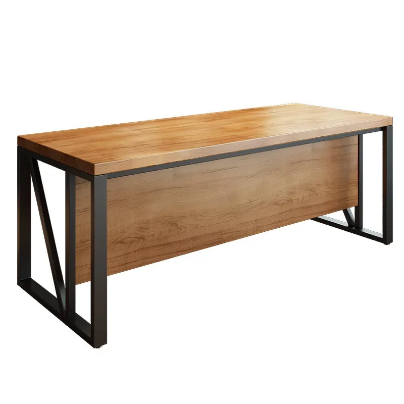 

Solid wood desk Simple modern office Computer desk Workbench table