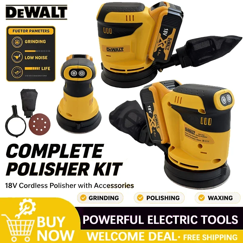 DEWALT DBO180Z Orbital Sander Speed Dust Collection for Heavy-Duty Wood Polishing in Construction & Workshop Tool