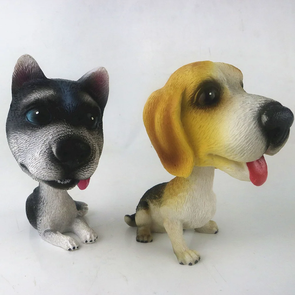 Car Ornaments Nodding Dog Car Auto Dash Shaking Resin Yellow Hound Dog Toy car decoration car ornaments