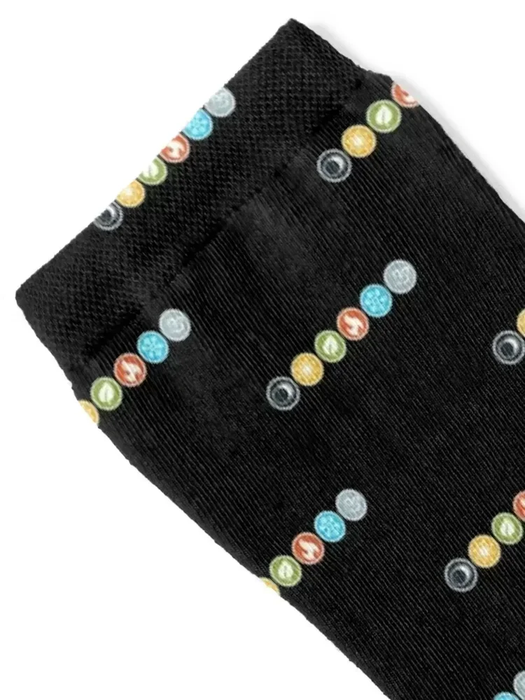 Element Symbols HQ - 수평 - Inspiré de Gloomhaven 양말 여름 럭셔리 남아용 양말 여성용