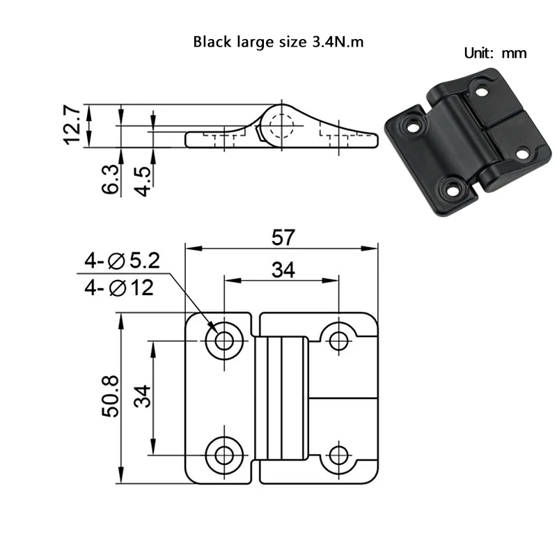 1 stks Zinklegering of Aluminium Constante Koppel Scharnier met Elke Stop Demping As Ingeindustriële Apparatuur Scharnier