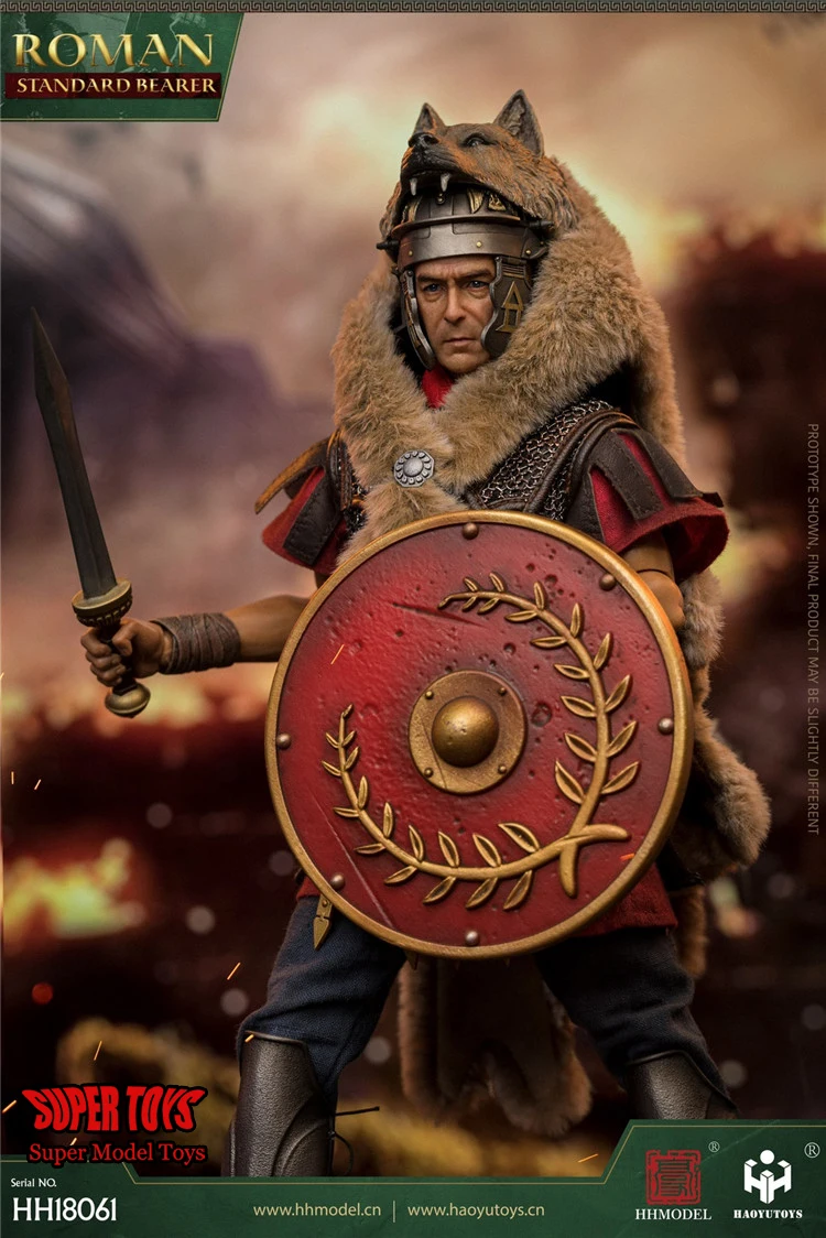 In Stock HHMODEL & HAOYUTOYS HH18061 1/6 Collectible Male Soldier Imperial Legion Rome Flag Bearer 12'' Full Set Action Figure