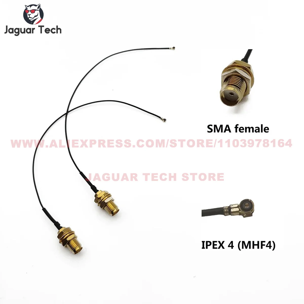 10PCS MHF4 To SMA Female RF Transfer Cable For M.2 Module RM520GN-GL EM160R-GL FM350-GL FM190-GL EM060K-GL SIM7600G-H