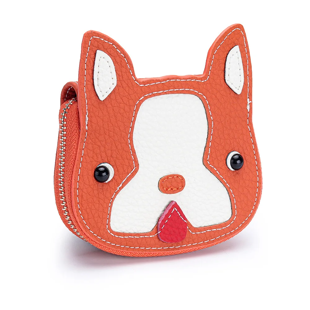 Tarjetero de cuero genuino con 10 ranuras, funda para tarjetas Unisex con patrón animal para hombres y mujeres, monedero compacto con cremallera