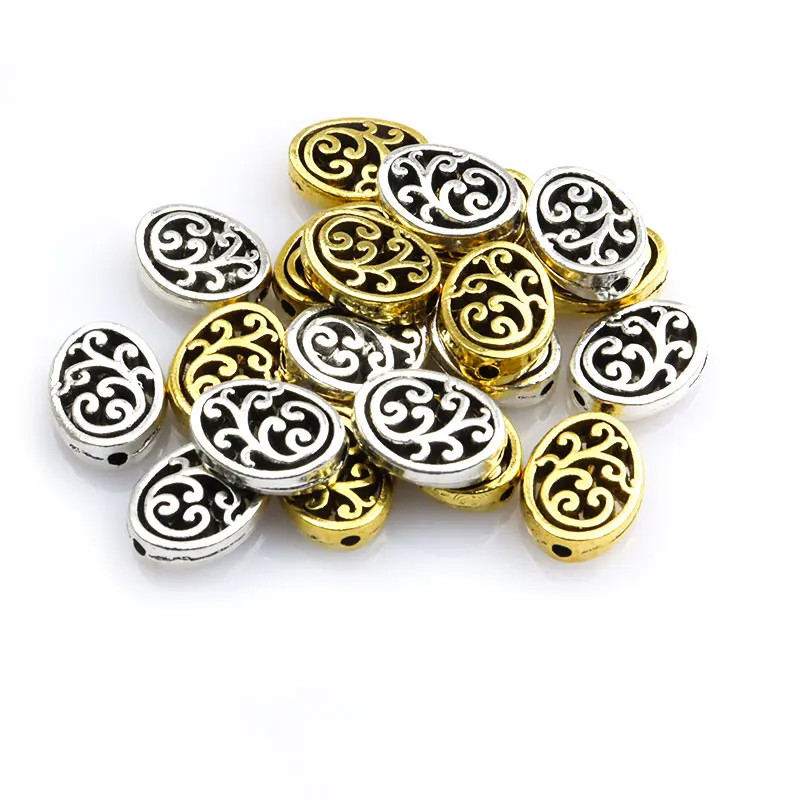 10Pcs Lucky Religion Alloy Oval Loose Bead Classic Spacer Bead For Beliver DIY Making Bracelet Necklace Trend Jewelry Accessory