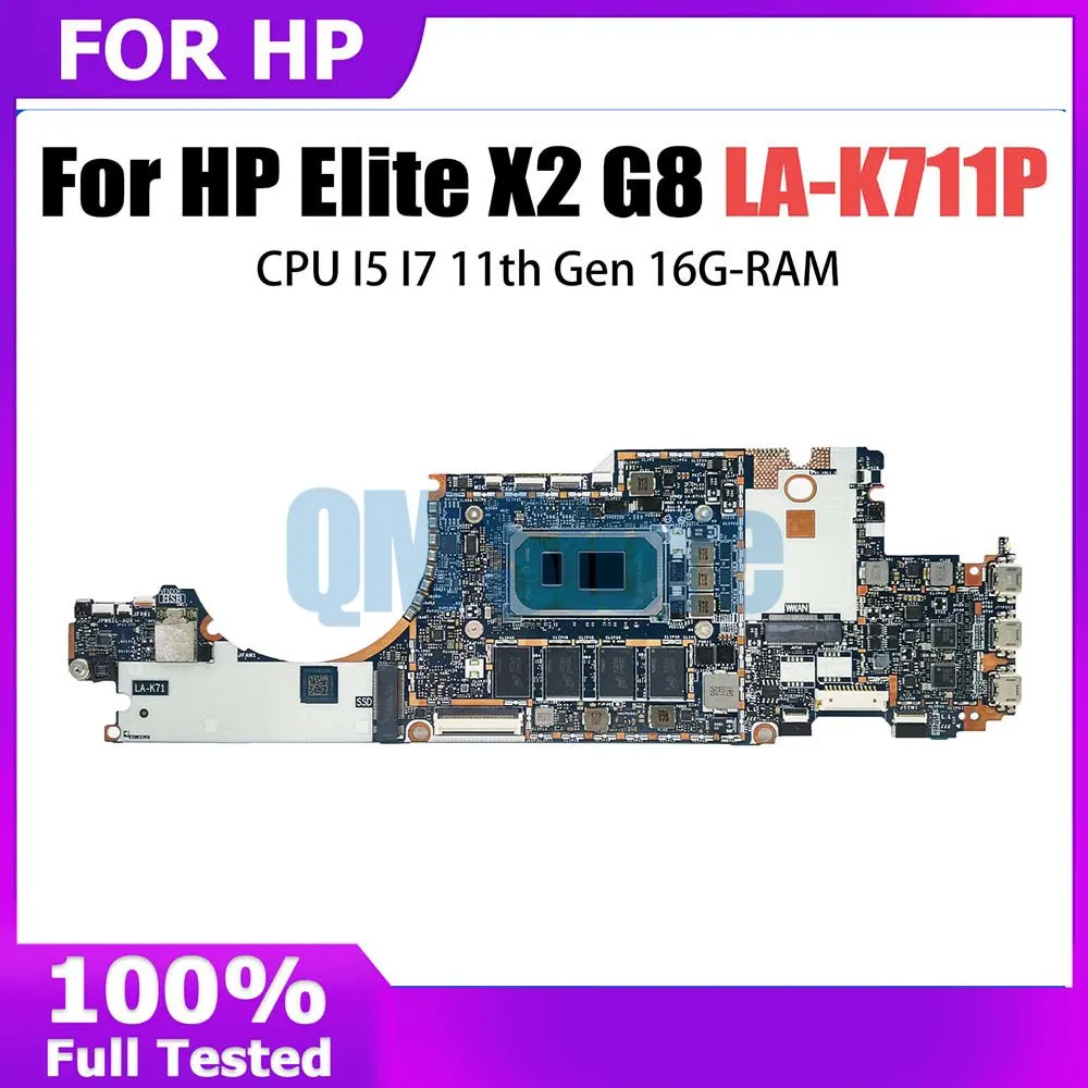 LA-K711P Mainboard For HP Elitex2 G8 Laptop Motherboard With CPU I5 11th Gen 16G-RAM M53510-001 Test OK