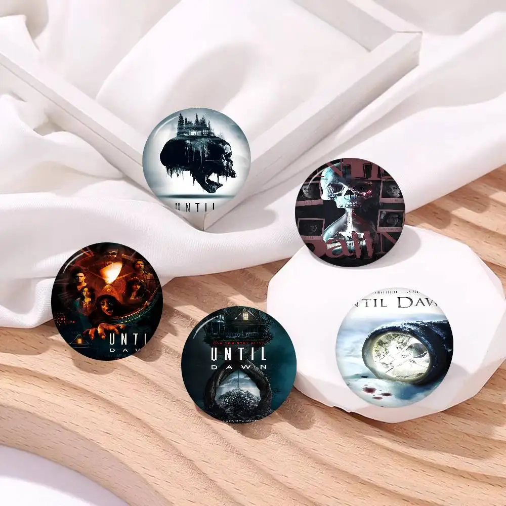 U-Until D-Dawn Creative Pins Funny Faces Round Snap-in Brooch Badge Backpack Hat Accessories Jewelry Gifts
