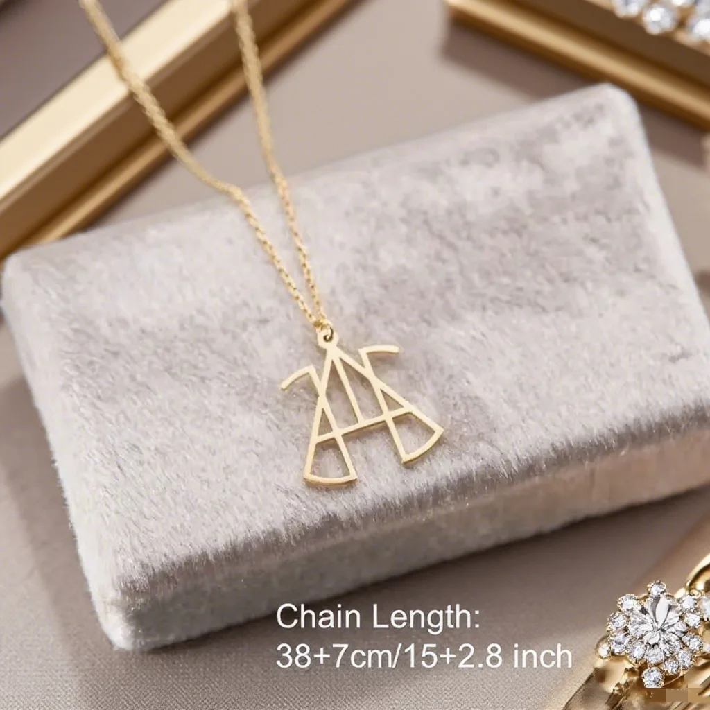 

Custom Name Logo Necklace for Women Monogram Stainless Steel Jewelry Unique Design Name Chain Pendant Birthday Personalized Gift