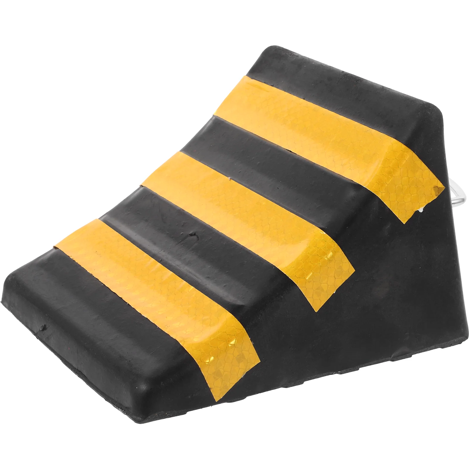 

Heavy Duty Rubber Wheel Black Tire Stopper Block Trailer Vehicle Anti-Skid Triangular Design Compact Storage Tire Ramp for Car