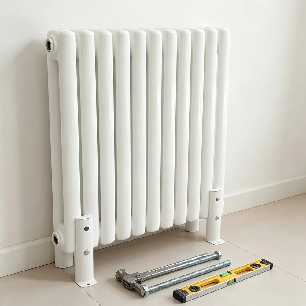 Heating System Holder Steel Radiator Bracket For Optimal Air Circulation Sturdy Construction Stable Support Design