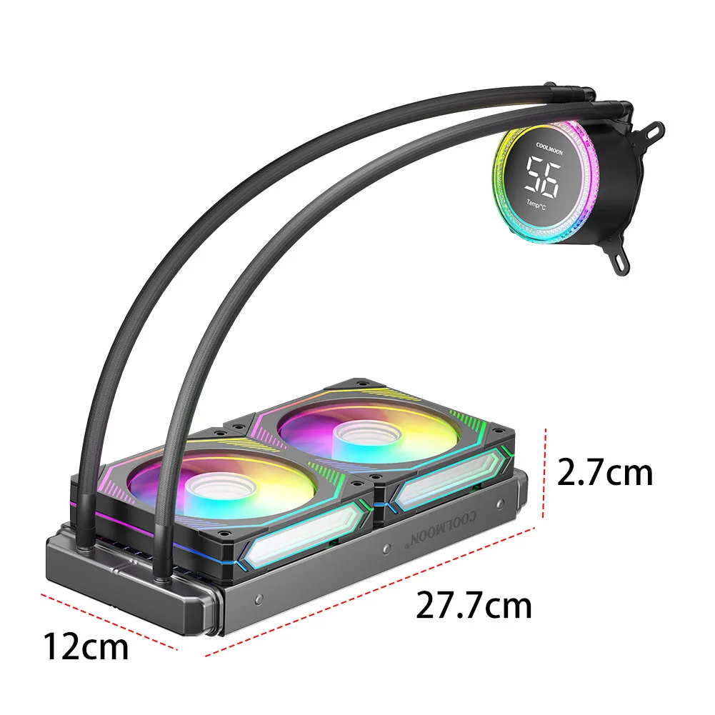 مبرد مياه الكمبيوتر 120 ملم ARGB & PWM مراوح تبريد المياه وحدة المعالجة المركزية لـ Intel AMD لـ Intel LGA 115X/1200/1366/1700/2011/2066