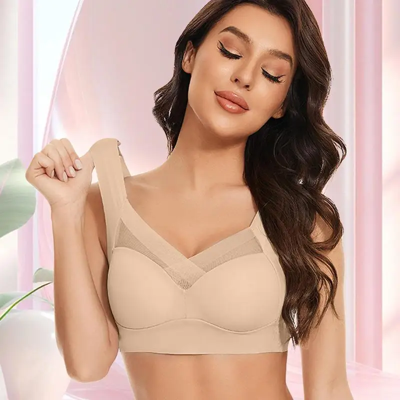 women Posture Bra Wireless Ergonomic Push-Up Comfort Bra With Back Support Breathable And Non-Slip Bras For Women And Girls